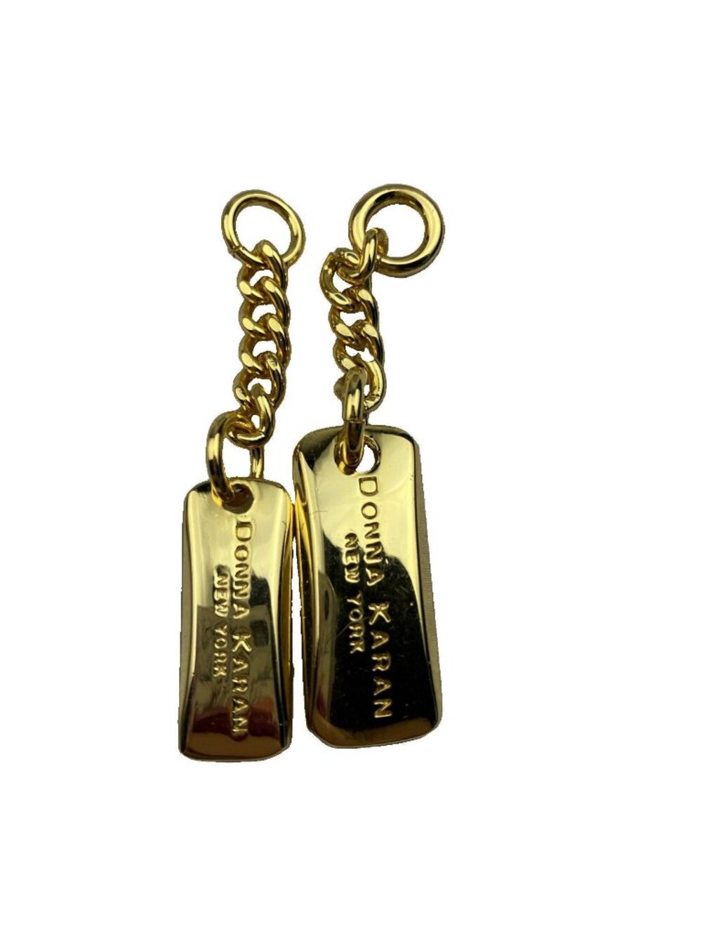 90s Vintage Donna Karan Handbag Zip Pull Replace Logo Hardware Charm Pendant Set